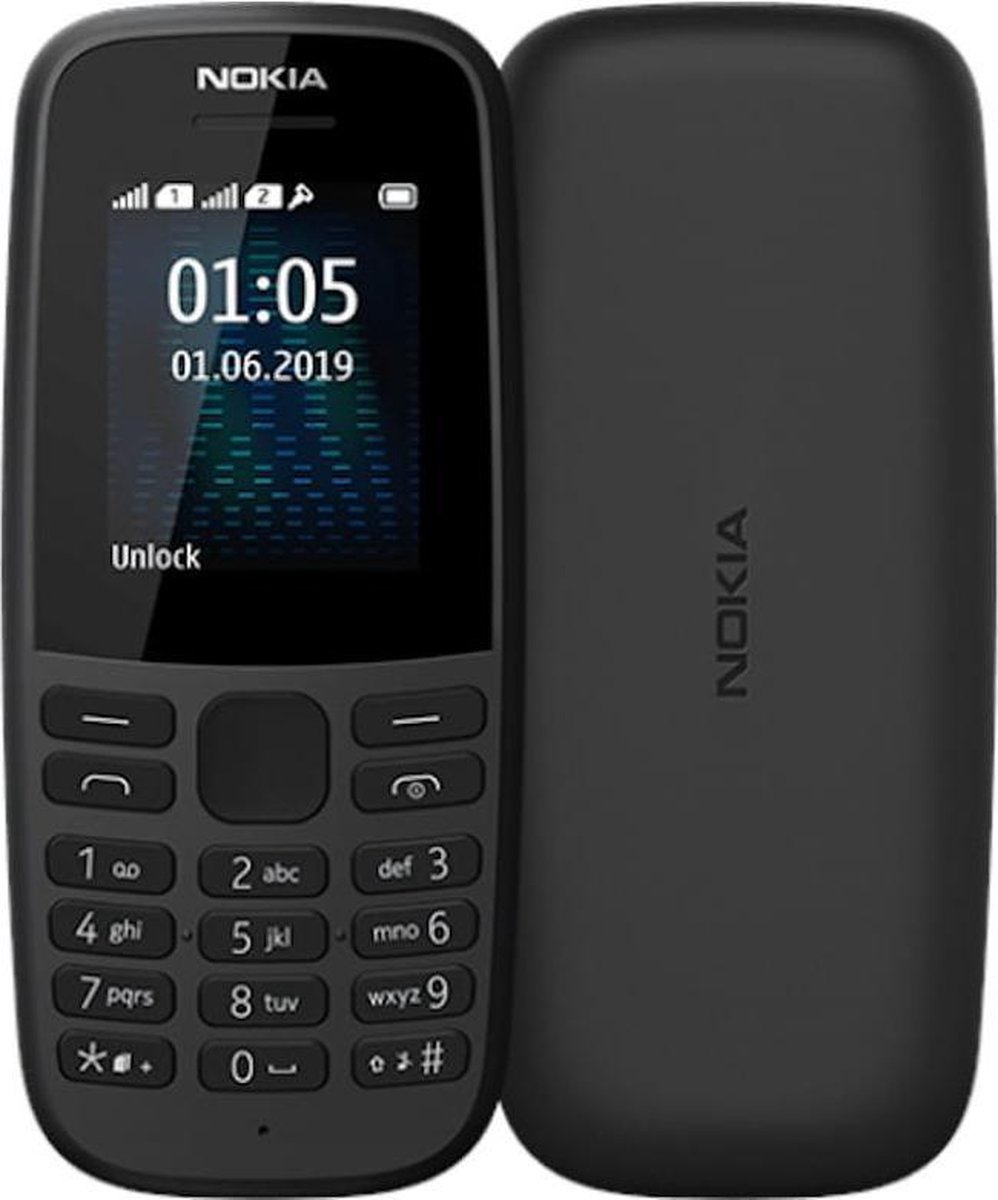 kwartaal groef vasthouden Nokia 105 Neo - Zwart - Dual Sim - Simlock vrij - Prepaid telefoon met  simkaart | bol.com