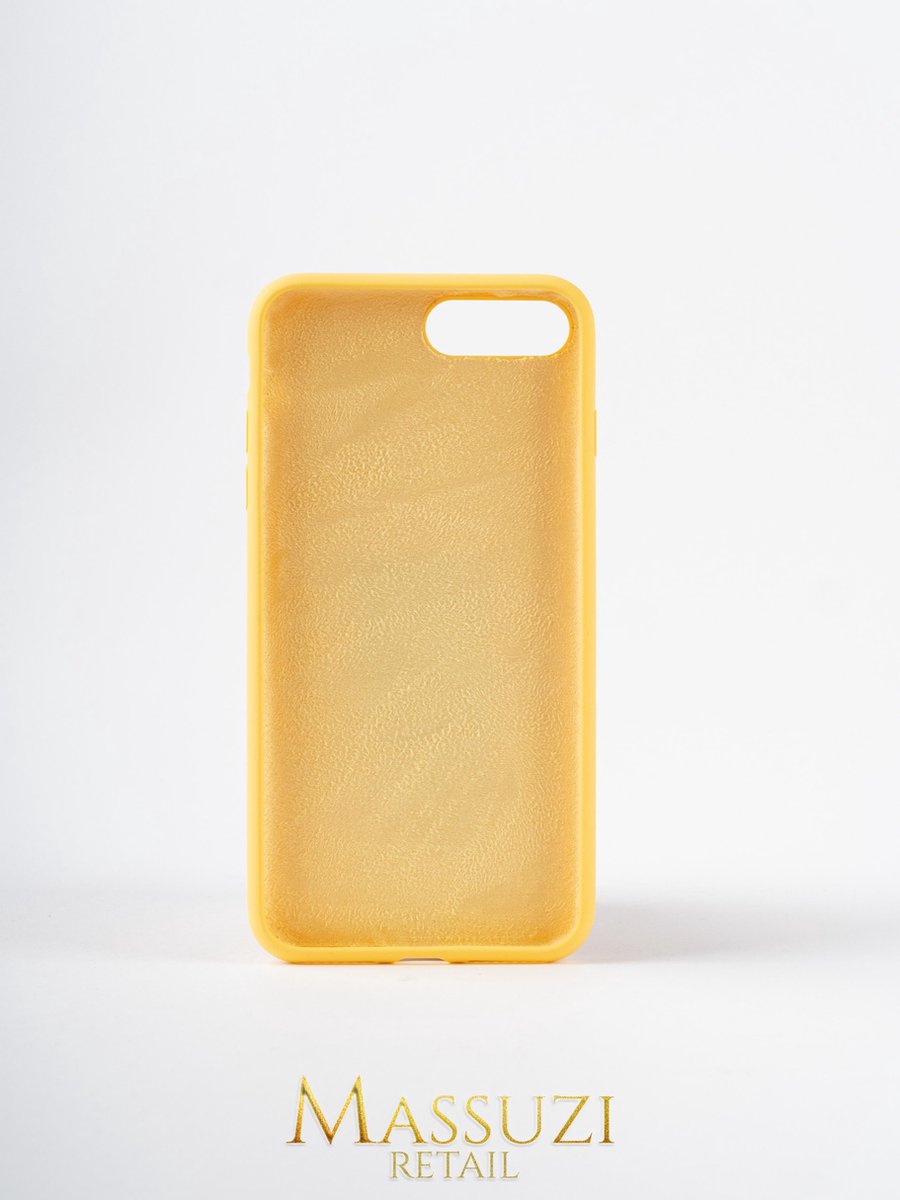 Massuzi iPhone 6s Plus / 7 Plus / 8 Plus - Geel Silicone Hoesje Case - Yellow - Backcover - Schockproof