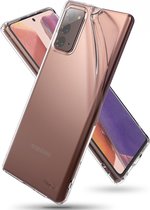 Siliconen back cover case - Geschikt voor Samsung Galaxy NOTE 20 hoesje - Transparant