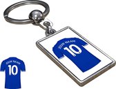 Everton Shirt met Jouw Naam - Seizoen 20/21 - Gepersonaliseerde Sleutelhanger met Jouw Naam en Nummer - Cadeau - Verjaardag - Kerst - Kado - Valentijn - Gepersonaliseerd Cadeau - V