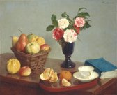 Henri Fantin Latour, Stilleven met bloemen, 1866 op aluminium, 100 X 150 CM