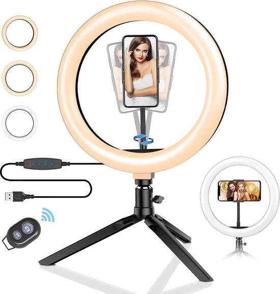 Selfie Ring Light - Make Up - TikTok - Youtube - Selfie - Foto - Video -...  | bol.com