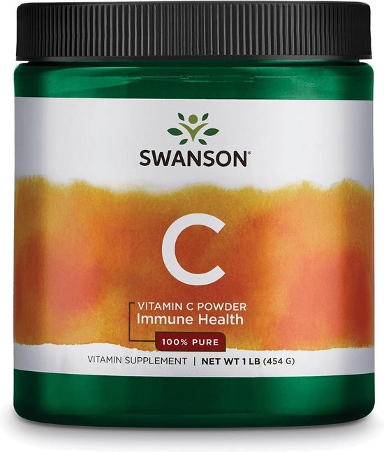 Verwijdering parallel silhouet Swanson Health 100% Pure Vitamine C Powder - Vitaminen en Mineralen / Vitamine  C - 454... | bol.com