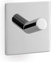 Zack handdoekhaak Duplo hoogglanzend gepolijst rvs - zelfklevend - 40071