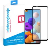 Telefoonglaasje Screenprotectors Geschikt voor Samsung Galaxy A21s - Volledig Dekkend - Gehard Glas Screenprotector Geschikt voor Samsung Galaxy A21s - Beschermglas van rand tot rand