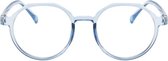 Oculaire | Odense | blauw-transparant | Min-bril | -1,50 | Rond | Inclusief brillenkoker en microvezel doek | Geen Leesbril! |