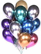 Luxe Glossy Ballonnen Groen/Goud/Zilver/Roze/Blauw - Verjaardag - Geboorte - Huwelijk - Trouwen - Feest - Babyshower -Jubileum - Traktatie - Wedding - Birthday - 10 stuks