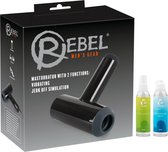 Rebel Duo Masturbator Voordeelpakket - Zwart - Vibrerende Functie - Kunstvagina