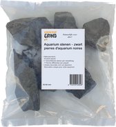 Aquarium stenen - Zwart 40-80 mm - 7 Unieke stenen in een zak