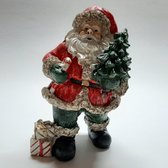 Figurine Père Noël avec sapin de Noël et cadeaux 9cm