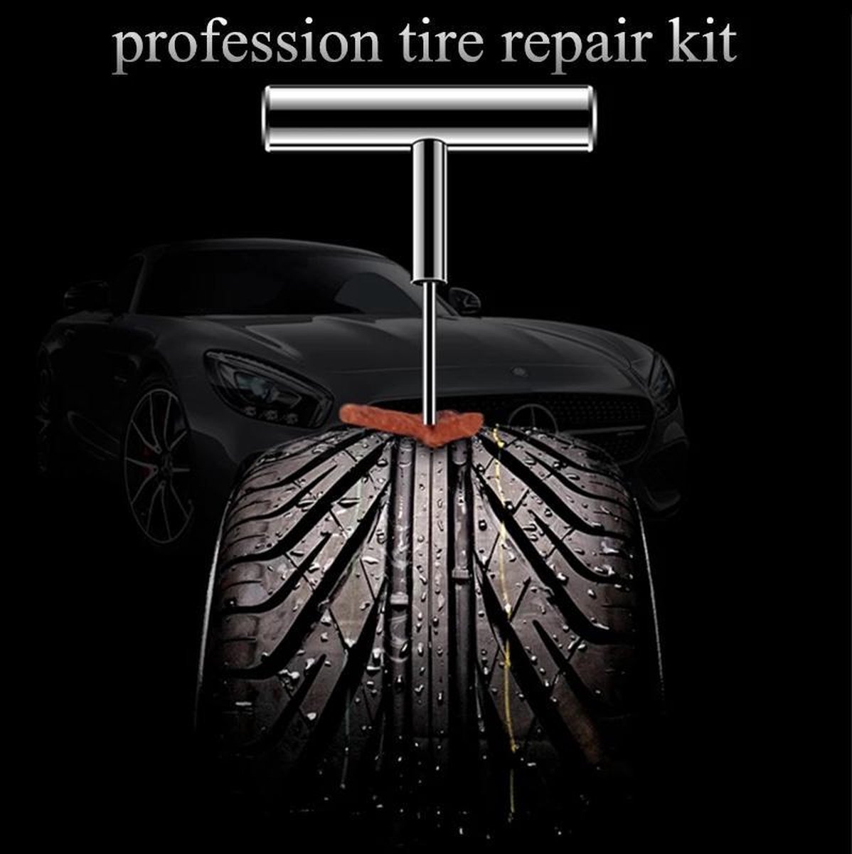 LOUZIR Kit de réparation de pneu professionnel 11 pièces - Pneus
