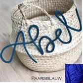 Naamhanger - Babykamer - Kraamcadeau - Handmade - Decoratief - 5 letters of meer - Paarsblauw