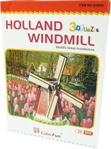 Cubic Fun 3D Puzzle Holland windmolen 19cm speelgoed model 20 onderdelen