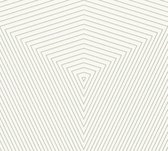 Livingwalls behangpapier geometrische vormen wit en zilver - AS-375222 - 53 cm x 10,05 m
