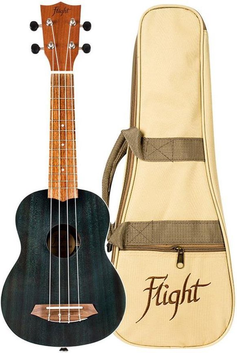 Flight Gemstone Series NUS380 Topaz sopraan ukelele met gigbag