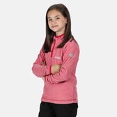 Kinderen Loco Lichtgewicht Mini gestreepte fleece met halve rits Outdoortrui roze