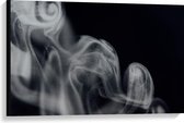 Canvas  - Abstracte Rook (zwart/wit) - 90x60cm Foto op Canvas Schilderij (Wanddecoratie op Canvas)