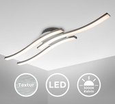 B.K.Licht - Plafondlamp - wave - plafoniere - slaapkamer - aluminium - 3.000K - 6W LED