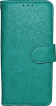 HB Hoesje Geschikt voor Apple iPhone 12 Mini Turquoise - Luxe Kunstlederen Portemonnee Book Case