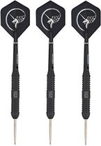 1x Set van 3 dartpijlen Core Plus Black Brass 24 grams - Darten/darts sport artikelen pijltjes messing - Kinderen/volwassenen