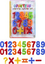 1x set Gekleurde magnetische cijfers 26 stuks 4 cm - Educatief speelgoed