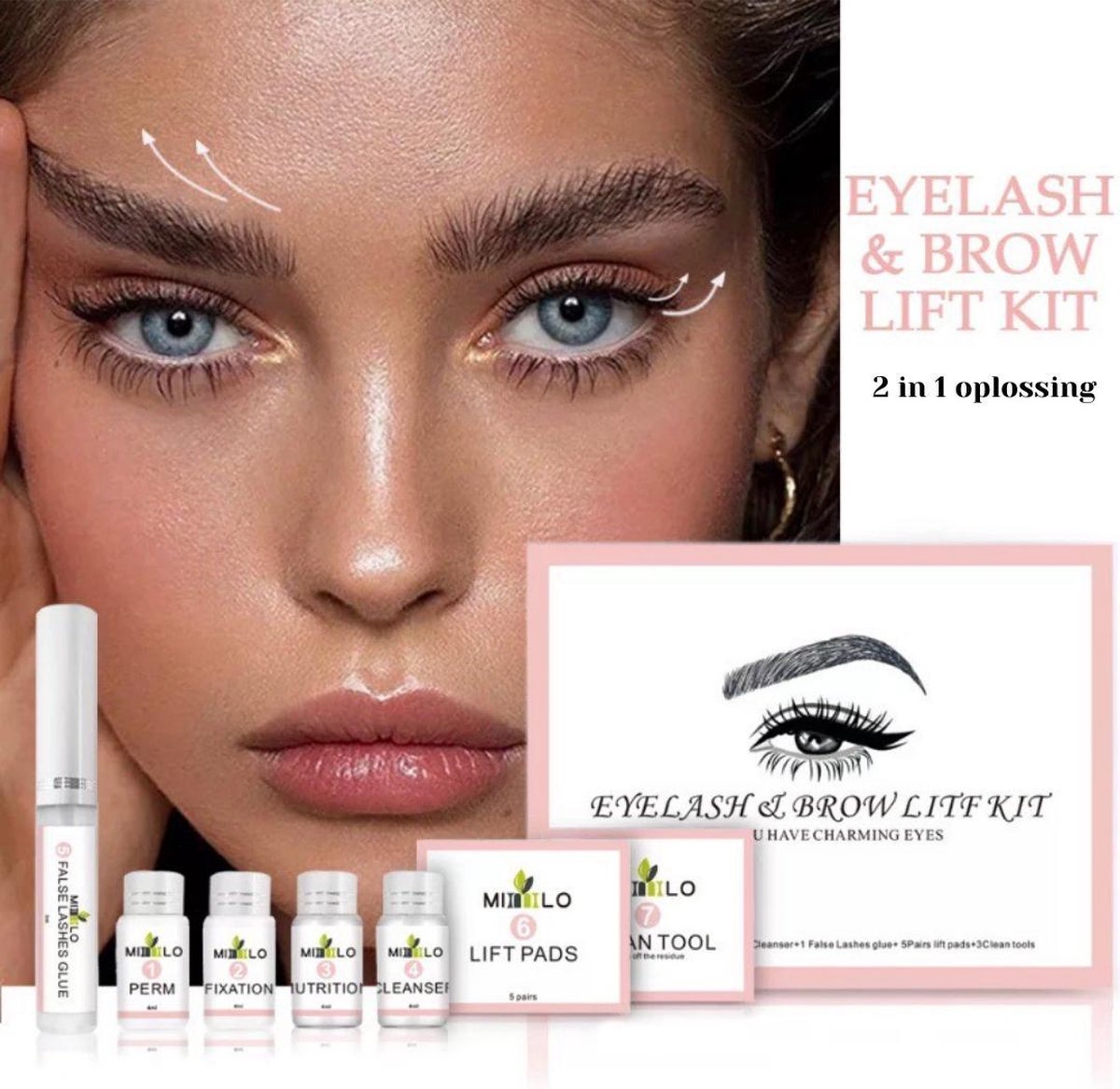 Wimper & Wenkbrauw Lifting Set - Wimperlift - Wenkbrauwlift - Lashlift - Browlift - Proffesional Wimperlifting - Lash Lift - Wimperkit - Wenkbrauwkit - Permanent Gekrulde Wimpers - Lashes and Brows - Lash & Brow Kit