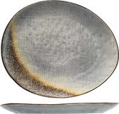 Assiette Plate Grise Thirza 27x23cm Ovale