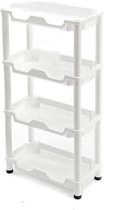 Decopatent® 4 Layer Storage Rack-Standing Rack 4 étages pour salle de bain - Cuisine - Decopatent de Cuisine - Support de salle de bain - Support rectangulaire en plastique