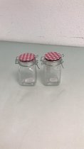 Glazen pot- 2 stuks