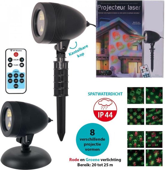 Projecteur Laser Noël Avec Télécommande - Anti-éclaboussures IP44 -  Éclairage de Noël... | bol.com