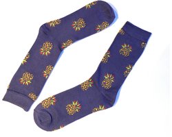 Hipperboo® 3 Paar Bamboe Sokken | Maat 41-46 | Heren sokken | Paars | Bamboe Kousen | Ananas Sokken