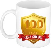 Gouden wapen 100 jaar mok / beker - verjaardag/ jubileum