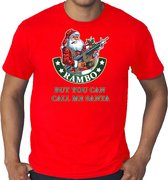 Grote maten fout Kerstshirt / Kerst t-shirt Rambo but you can call me Santa rood voor heren - Kerstkleding / Christmas outfit 4XL