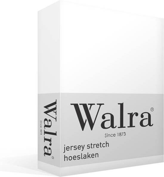 Walra Hoeslaken Jersey Stretch - 180x220 - 100% Katoen - Wit