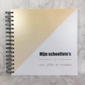 Schoolfotoboek (leerkracht, juf en meester) GEEL  - invulboek voor schoolfoto's - album - fotoalbum -België - Nederland