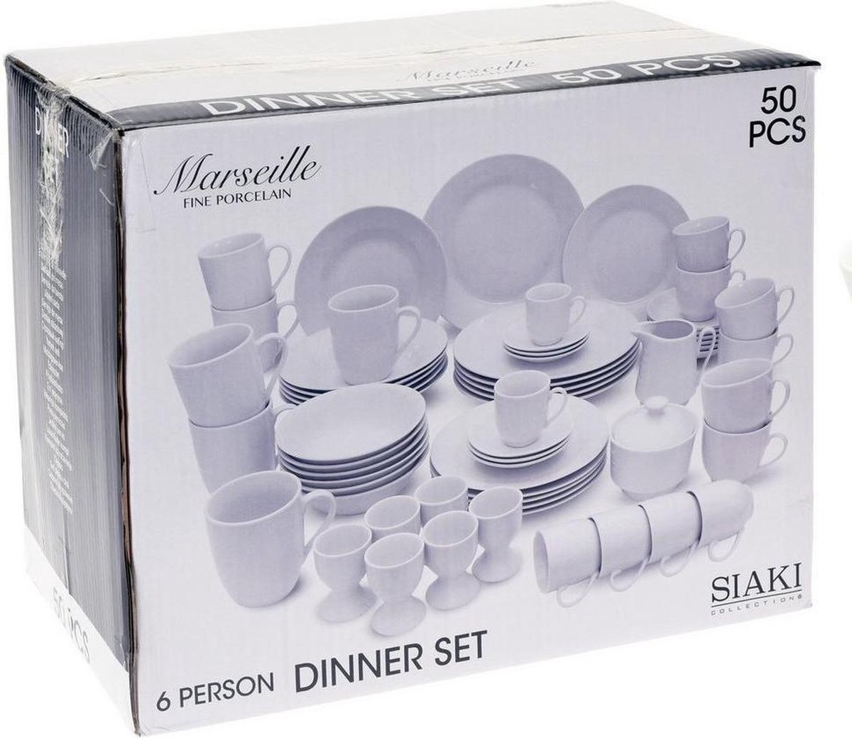 portemonnee Laatste Resultaat Marseille Serviesset - Dinner set - voor 6 personen - 50-delig - porselein  | bol.com