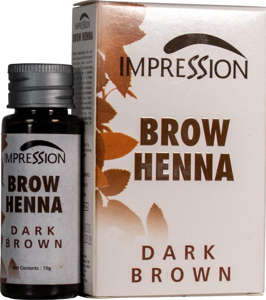 Impression Henna Wenkbrauwverf | Donkerbruin | Dark Brown | Marron foncé | Brow Henna | Goed voor meer dan 20 behandelingen