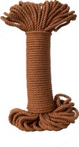Marron - corde en macramé de coton - 5 mm d'épaisseur - 320 grammes - 30 mètres