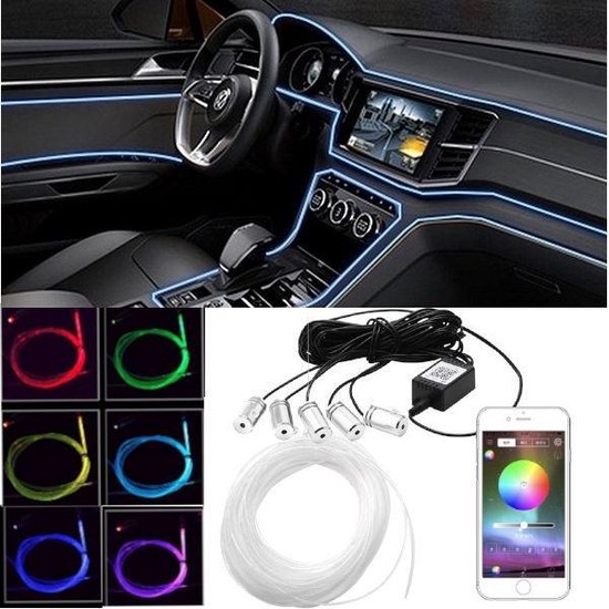 Unilight - Auto Interieur LED Verlichting Met App - LED strip