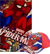 Marvel Spiderman Handdoek Strandlaken 70 x 140 cm + Marvel Spiderman Cap - Goodiepack