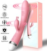 Lilo® - Vibrator Voor Vrouwen - G spot & clitoris stimulator- Erotiek Toy Seksspeeltjes Met 10 Frequenties -  USB Oplaadbar  - Waterproof - Geschikt voor glijmiddel - 21.8 cm - Roze