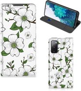 Hoesje Geschikt voor Samsung Galaxy S20 FE Book Case Dogwood Flowers