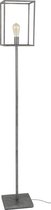 Vintage kubusvormige vloerlamp 170 cm in zilverkleurig metaal