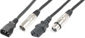 Câble combiné - Câble combiné PD Connex LDI10 pour couplage d'effets lumineux, 10 mètres. Deux câbles en un!