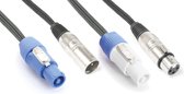 Combikabel – PD Connex ADP10 combikabel voor o.a. actieve speakers, 10 meter. Twee kabels in één!