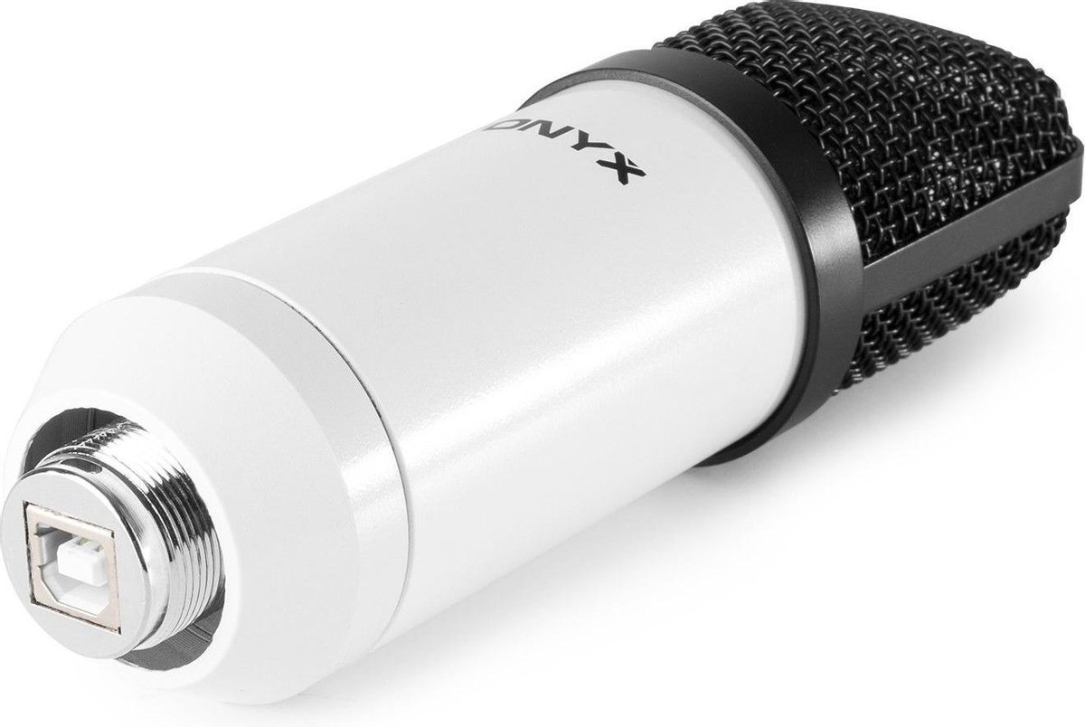 Vonyx CMS300W - Microphone Streaming avec bras articulé - Blanc