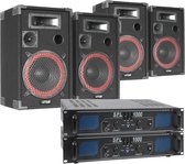 Dubbele XEN 3512 set. 4 speakers. 2 versterkers