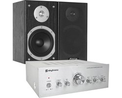 SkyTec 140W HiFi set met versterker, speakers en kabels