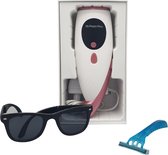 MyHappySkinPRO IPL-Lichtontharing Handset - Thuisgebruik - Intens Pulsed Light - 25% Meer Kracht - 999.999 Flitsen - Complete Set met zonnebril en scheermesje