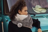 PIP Stolt sjaal, beige/bruin imitatiebont met beige teddy binnenzijde. shawl